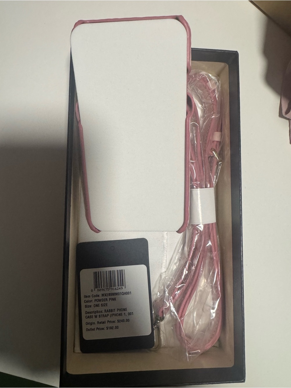 MCM Pink Mini Rabbit Phone Case with Strap - Picture 3 of 5